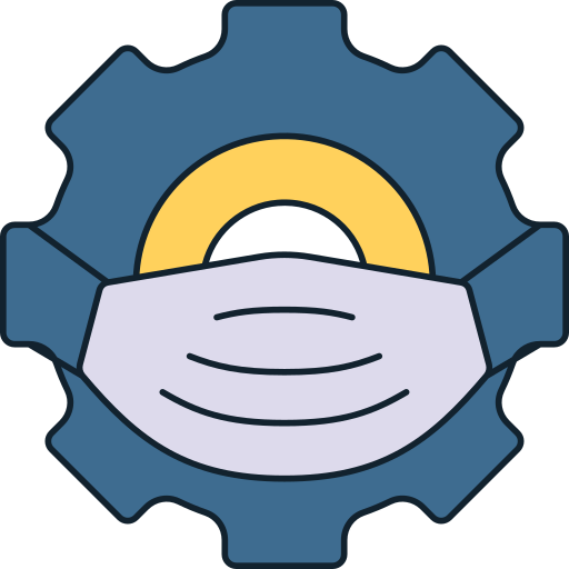 Gear symbol Generic Outline Color icon