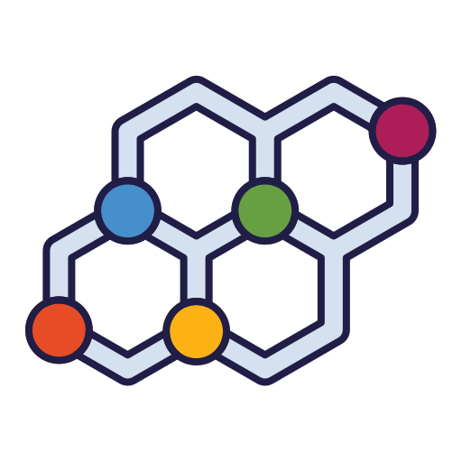 molecole Generic Outline Color icona