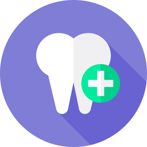 Dental care Flat Circular Flat icon