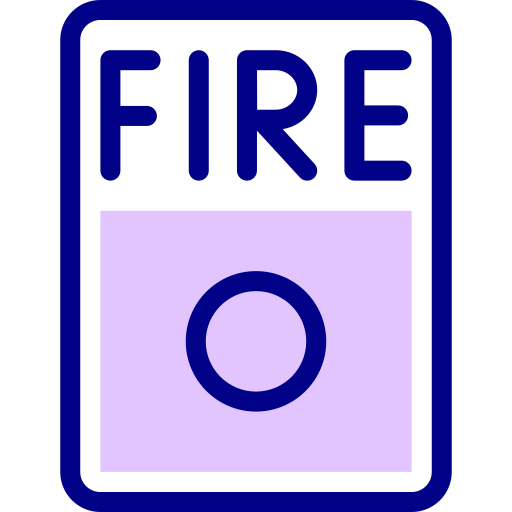 火災警報 Detailed Mixed Lineal color icon