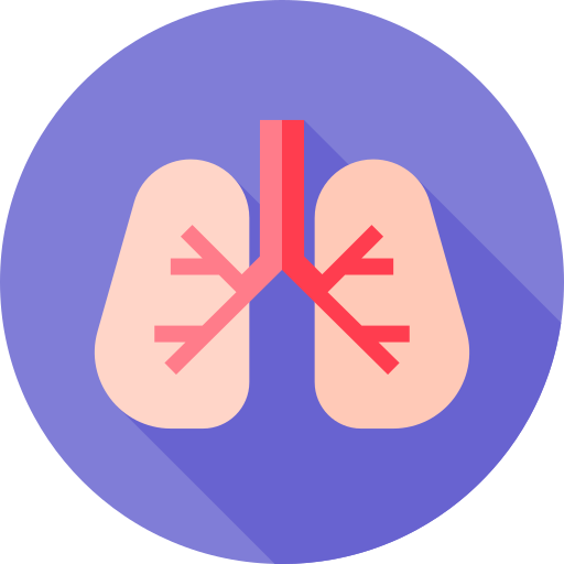 Lungs Flat Circular Flat icon