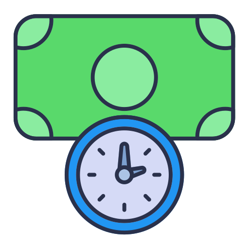 el tiempo es dinero Generic Outline Color icono