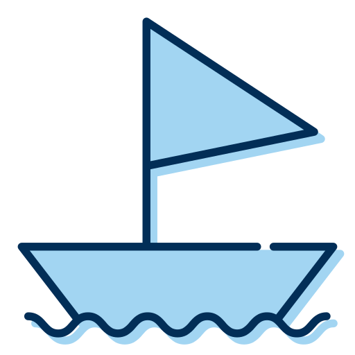 bateau à voile Generic Blue Icône