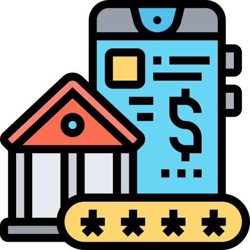 Mobile banking Meticulous Lineal Color icon