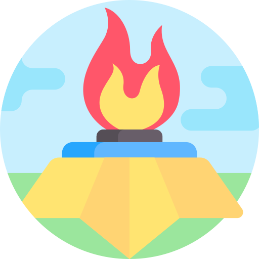 Flame Detailed Flat Circular Flat icon