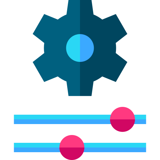 Cogwheel Basic Straight Flat icon