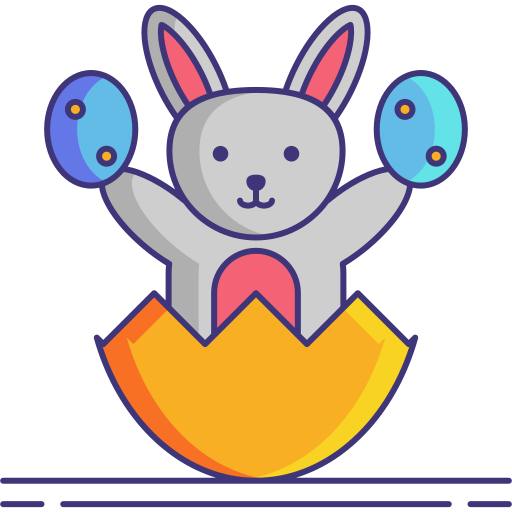 Easter bunny Flaticons Lineal Color icon