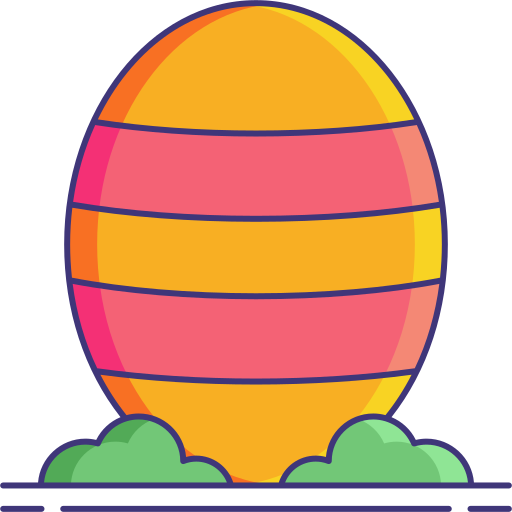 uovo di pasqua Flaticons Lineal Color icona