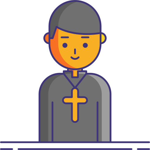 sacerdote Flaticons Lineal Color icona