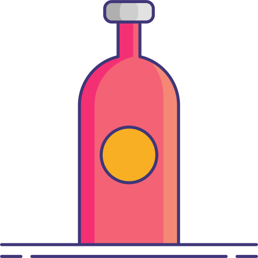 vino rosso Flaticons Lineal Color icona