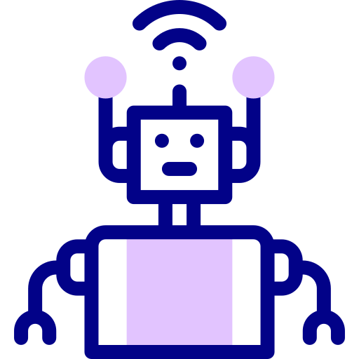asistente de robot Detailed Mixed Lineal color icono