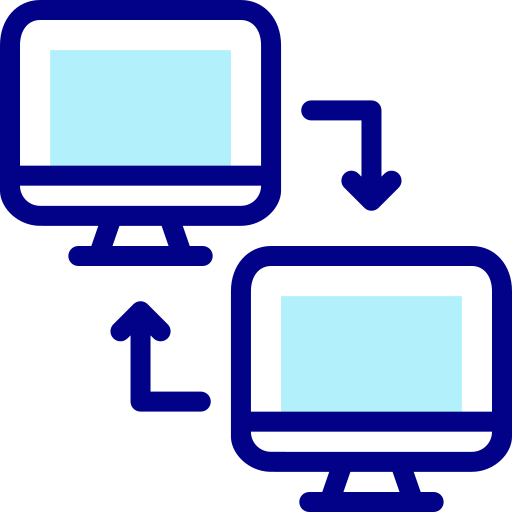 datentransfer Detailed Mixed Lineal color icon