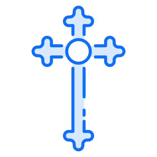 cruz cristiana Generic Blue icono