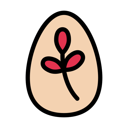 el huevo de pascua Vector Stall Lineal Color icono