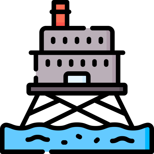 plataforma marina Special Lineal color icono