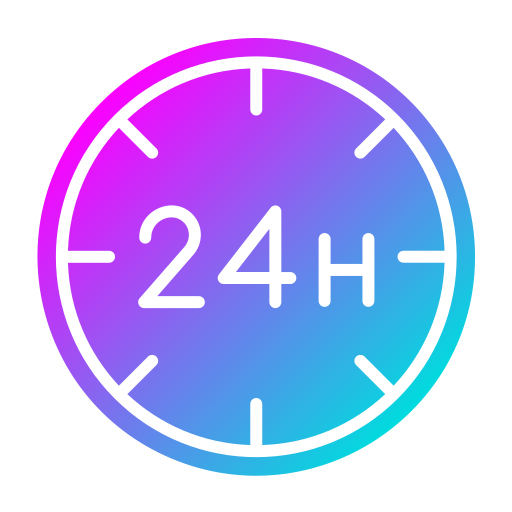 24 hours Generic Flat Gradient icon