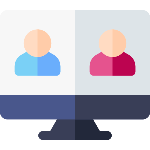 Videocall Basic Rounded Flat icon