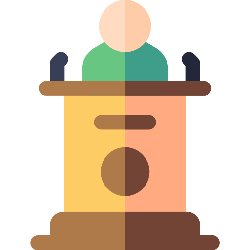 discours Basic Rounded Flat Icône