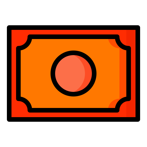紙幣 Generic Outline Color icon