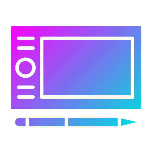 tablet graficzny Generic Flat Gradient ikona
