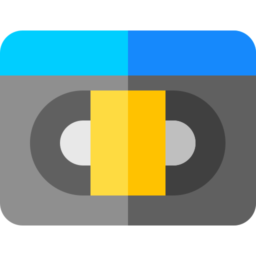 Video tape Basic Rounded Flat icon