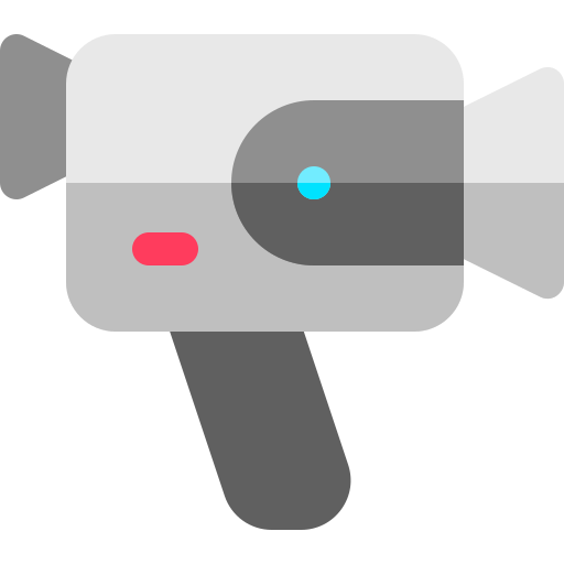 videocamera Basic Rounded Flat icoon