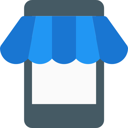 tienda móvil Pixel Perfect Flat icono