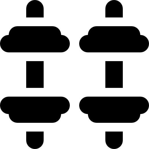 Dumbbell Basic Rounded Filled icon