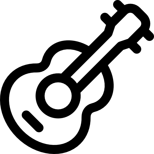 Гитара Basic Rounded Lineal иконка