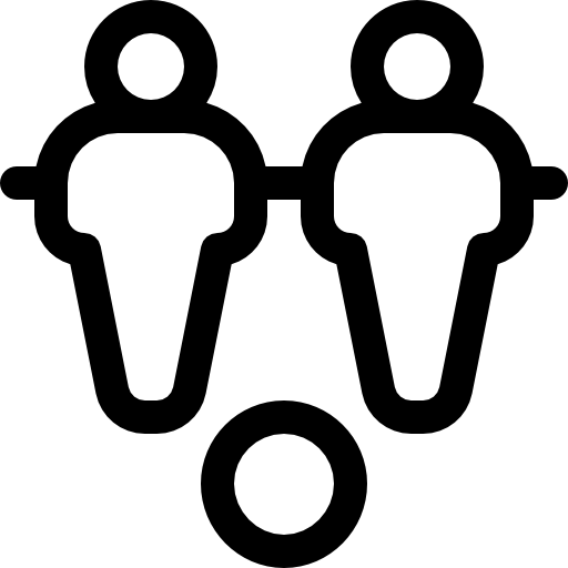 tafelvoetbal Basic Rounded Lineal icoon