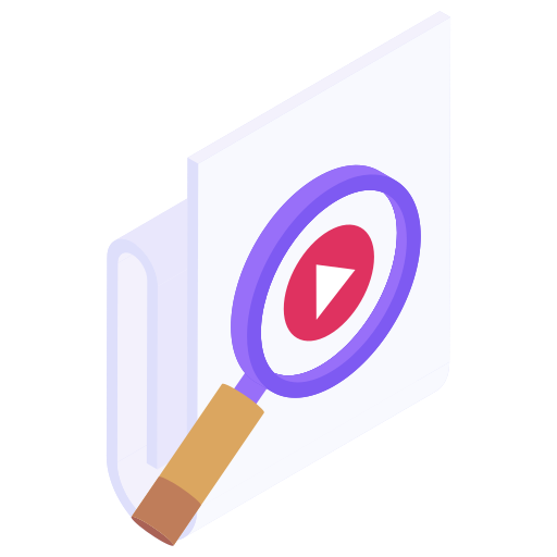 Video search Generic Isometric icon