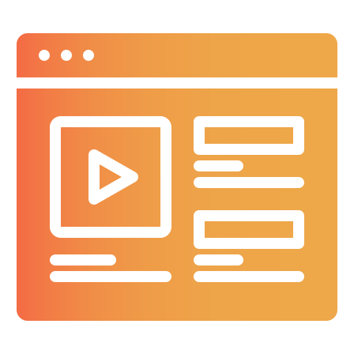 Video playlist Generic Flat Gradient icon