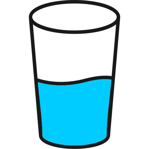 vaso de agua Generic Outline Color icono