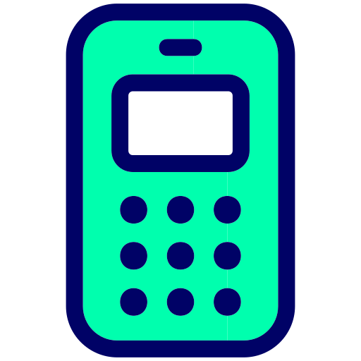 téléphone mobile Generic Outline Color Icône