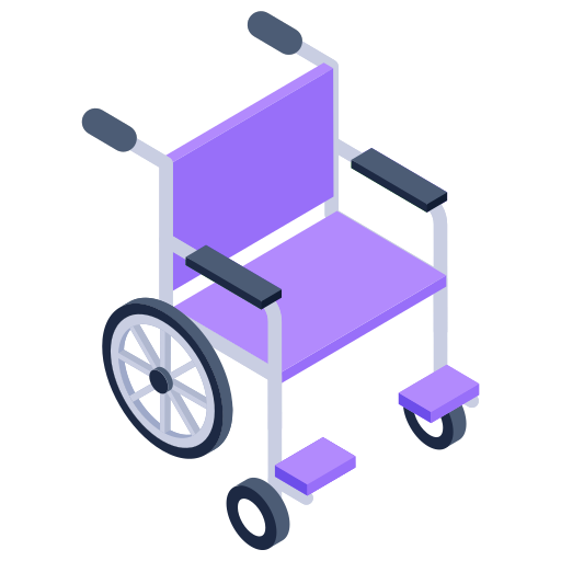 wózek inwalidzki Generic Isometric ikona