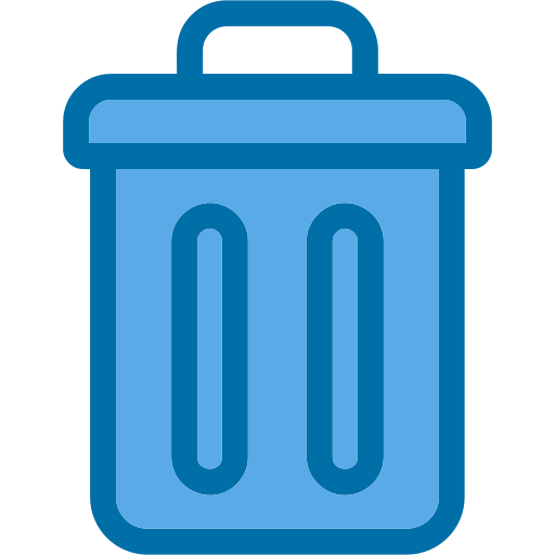 Trash bin Generic Blue icon