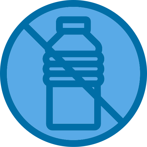 No plastic bottles Generic Blue icon