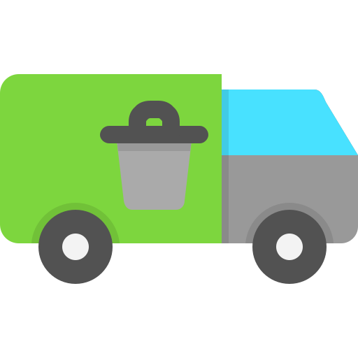 camion della spazzatura Generic Flat icona