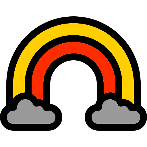 Rainbow Generic Outline Color icon