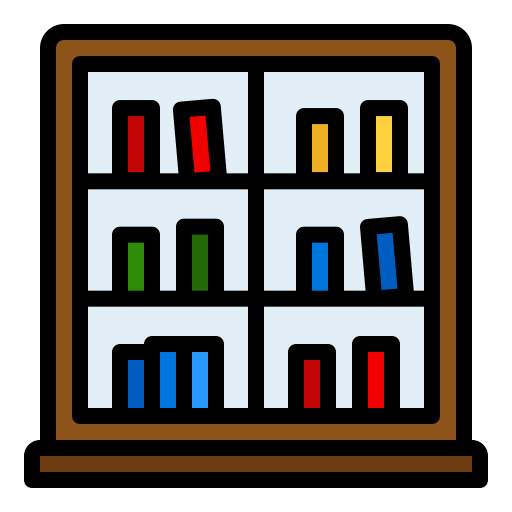 estantes de libros Generic Outline Color icono