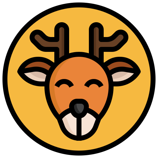 鹿 Generic Outline Color icon