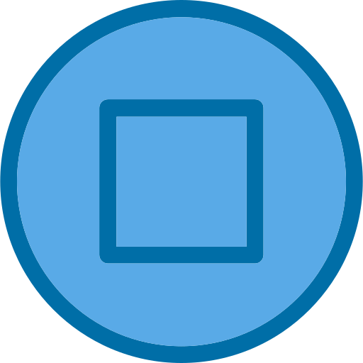 Кнопка остановки Generic Blue иконка