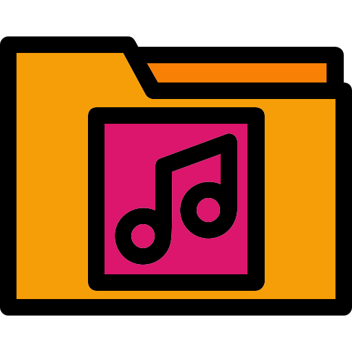 音楽フォルダー Generic Outline Color icon