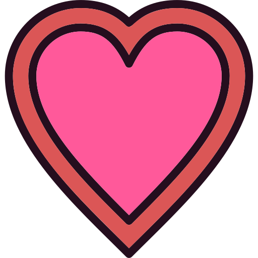 Heart Generic Outline Color icon