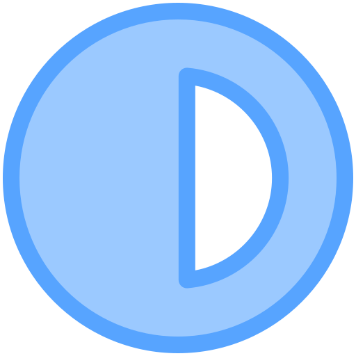 contrast Generic Blue icoon