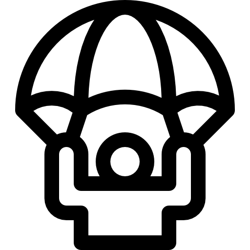 spadochron Basic Rounded Lineal ikona