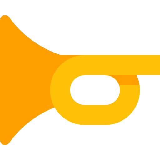 trompet Pixel Perfect Flat icoon