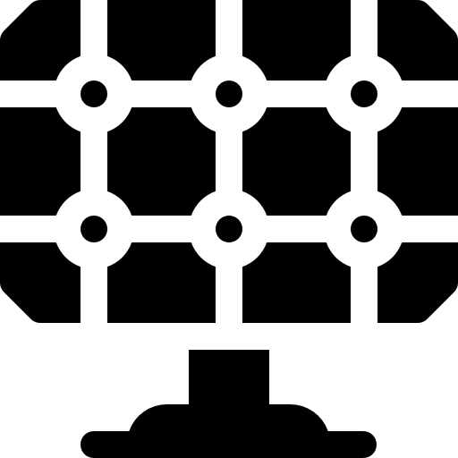 태양 전지 패널 Basic Rounded Filled icon