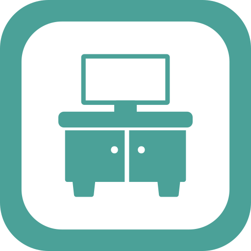 tv-standaard Generic Square icoon