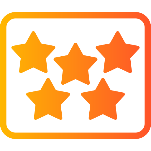 Five stars Generic Flat Gradient icon